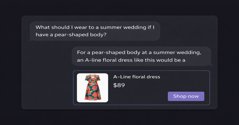 AI assistant recommending products using structured data